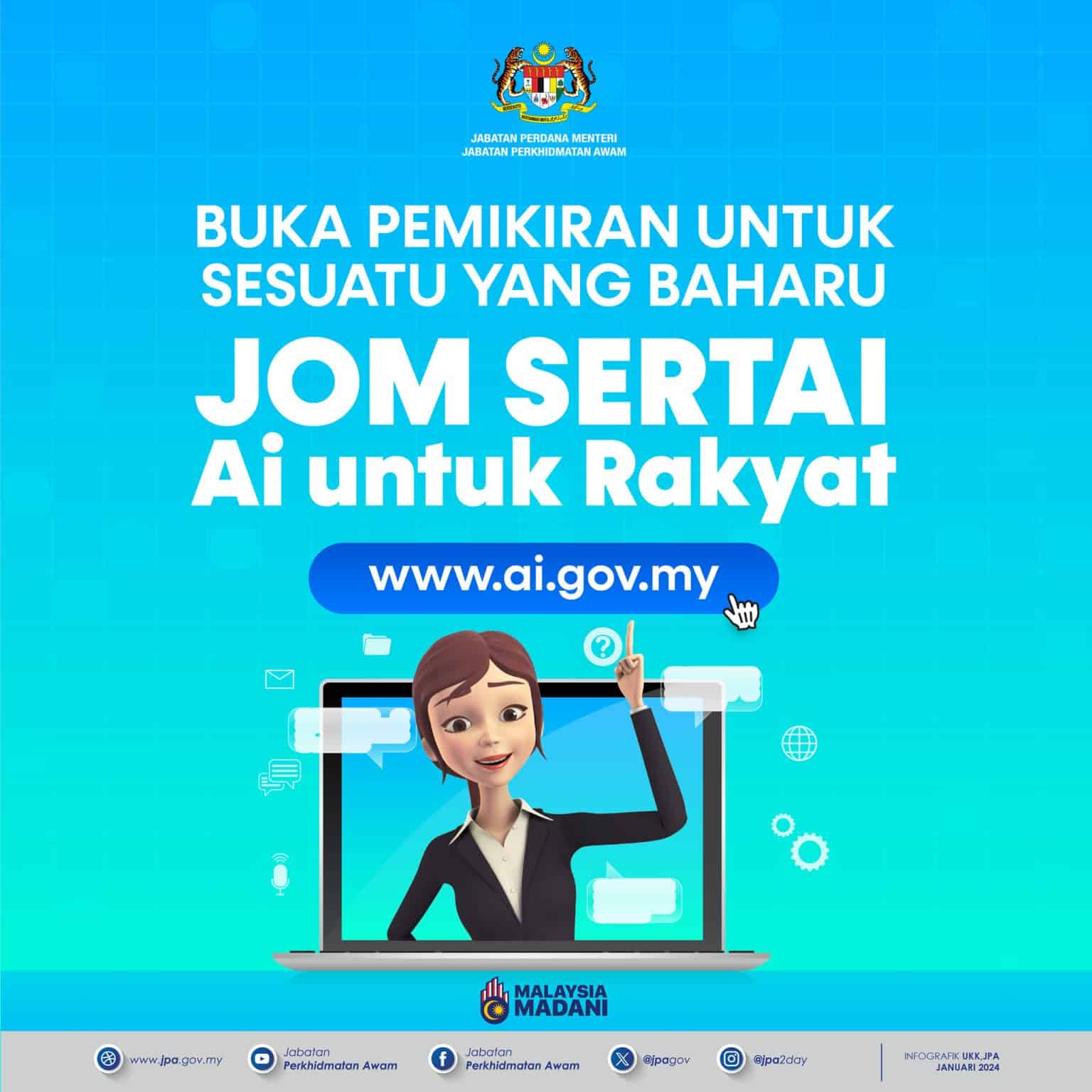 AI Untuk Rakyat - Daftar Modul & Jana Sijil Lencana Digital