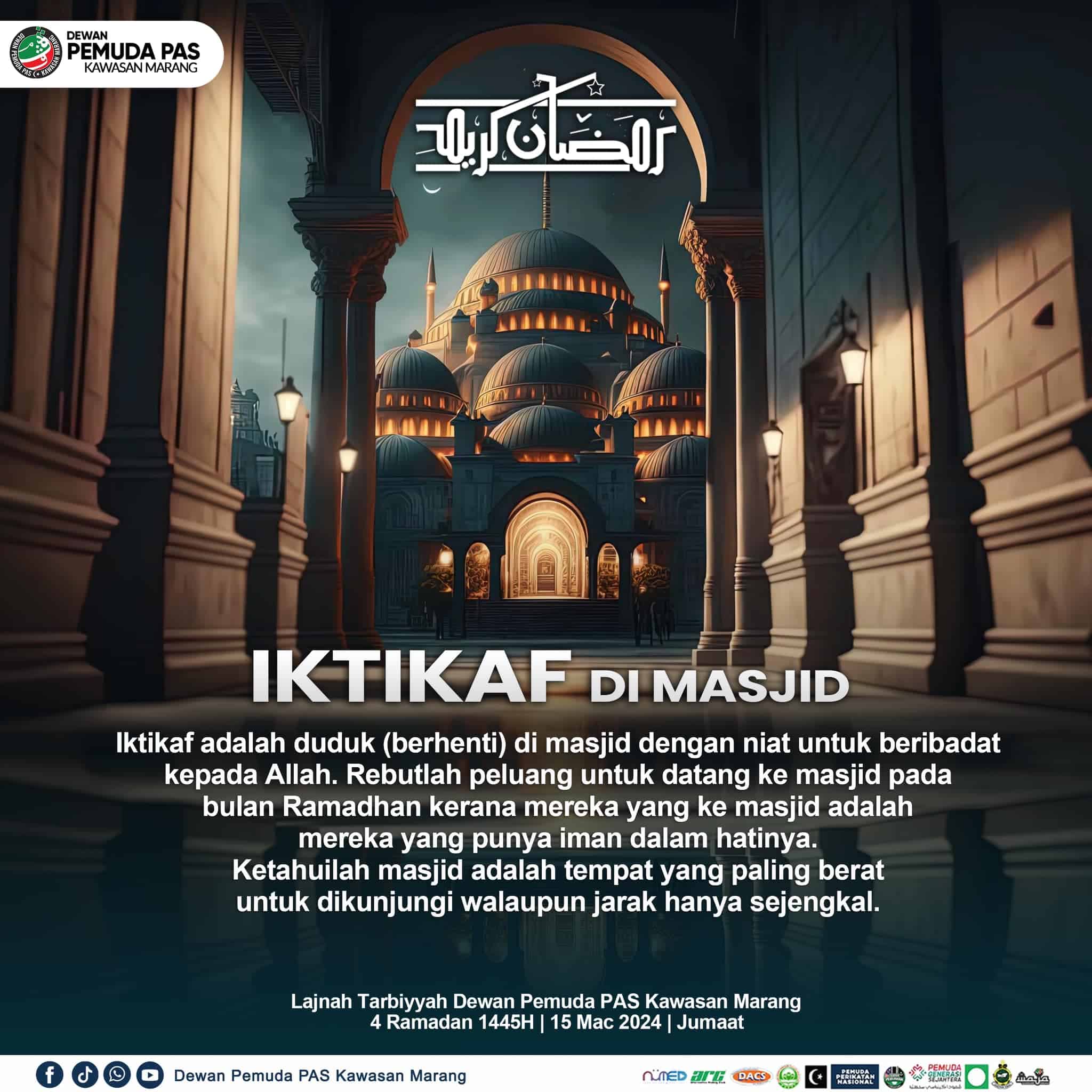 Niat Iktikaf, Kelebihan & I'tikaf 10 Malam Akhir Ramadan