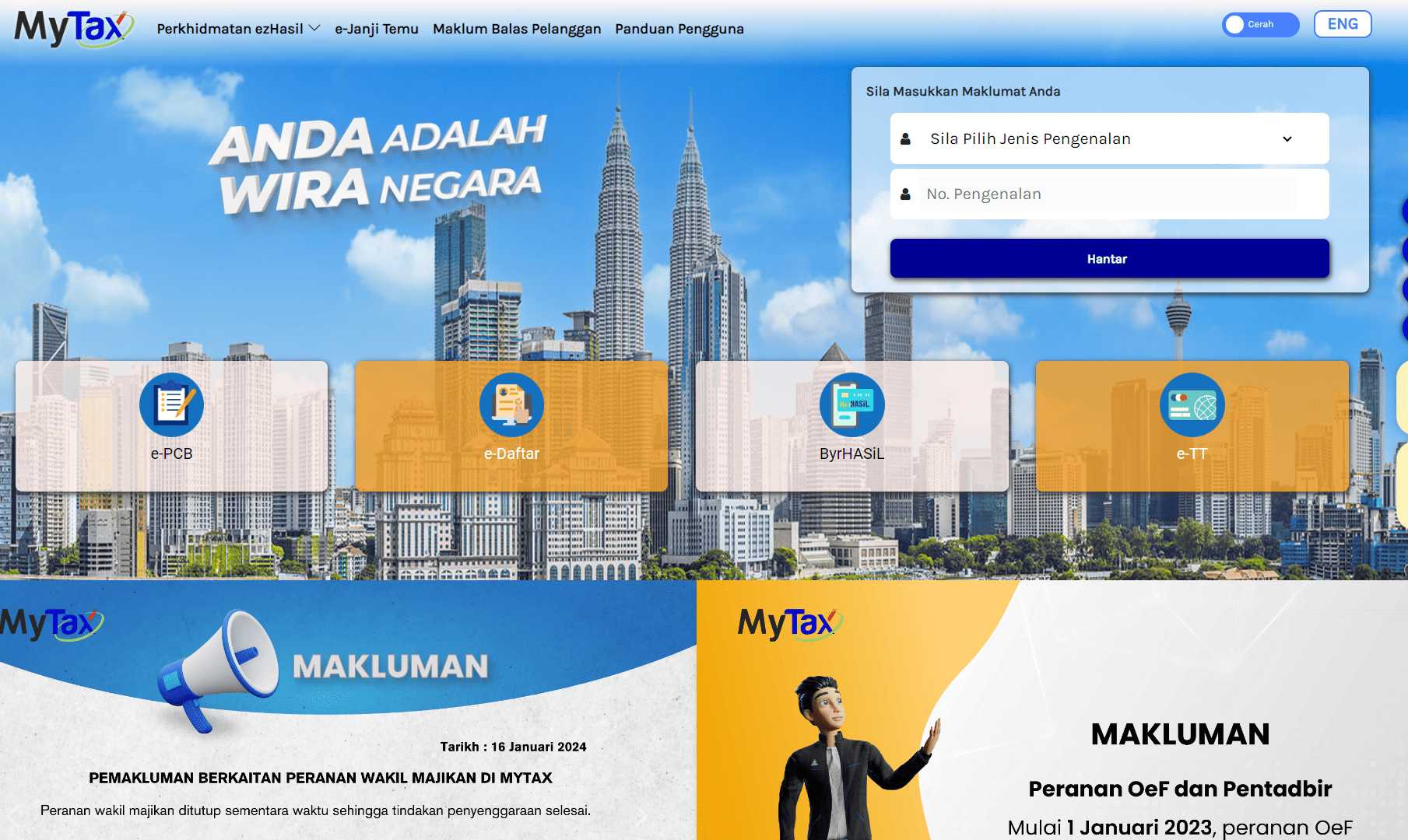 Tarikh akhir e filing 2024 borang cukai pendapatan