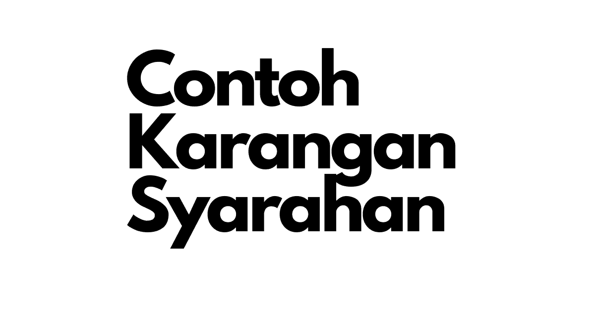 Format & Contoh Karangan Syarahan