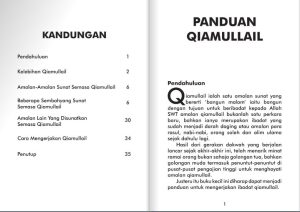 Panduan Qiamullail Ibadah Solat Malam Jakim