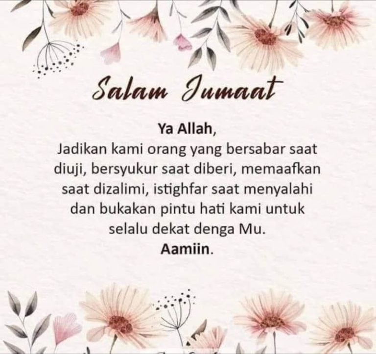 Salam Jumaat: Contoh Ucapan & Poster Hari Jumaat