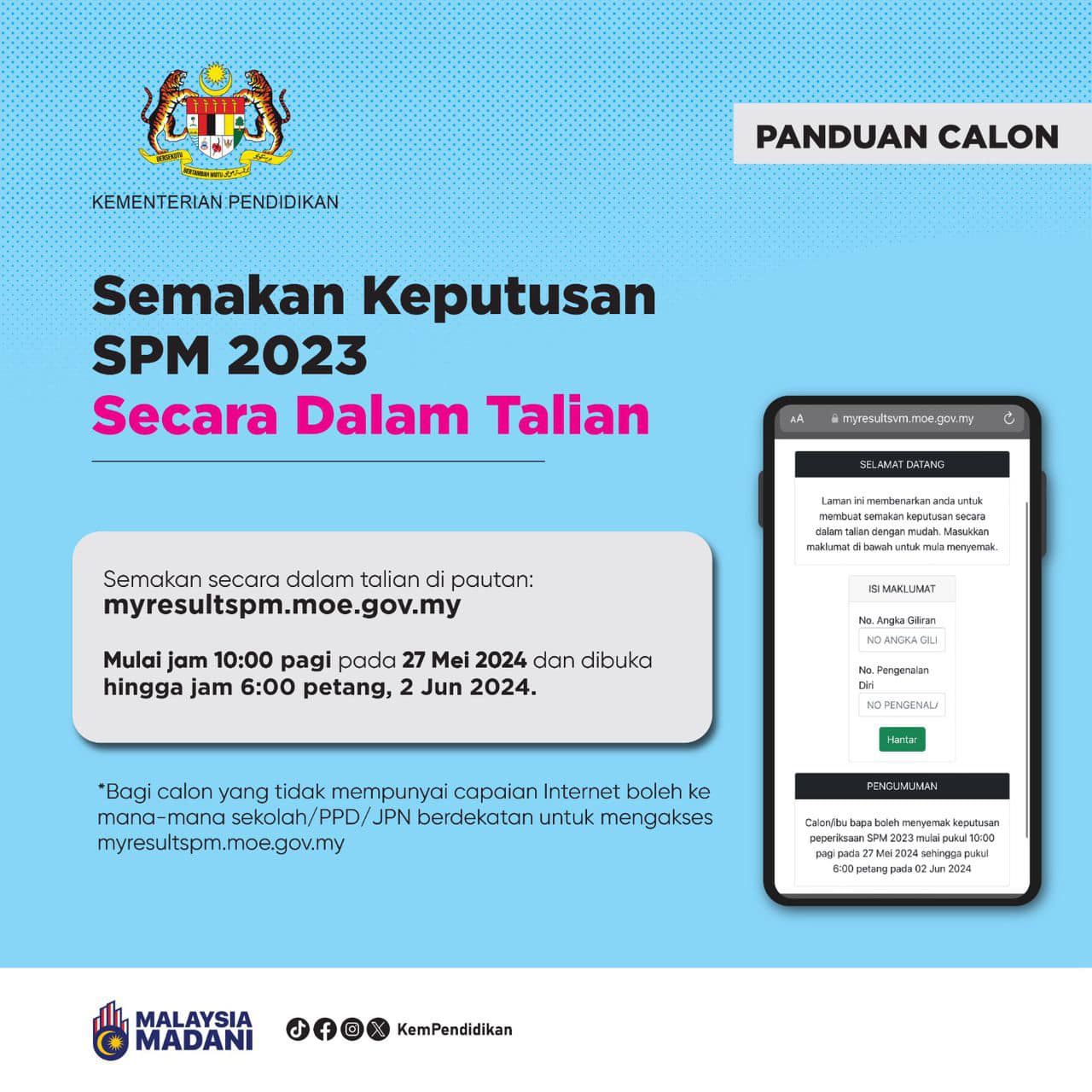 Semakan Slip Keputusan SPM 2023 (myresultspm.moe.gov.my)