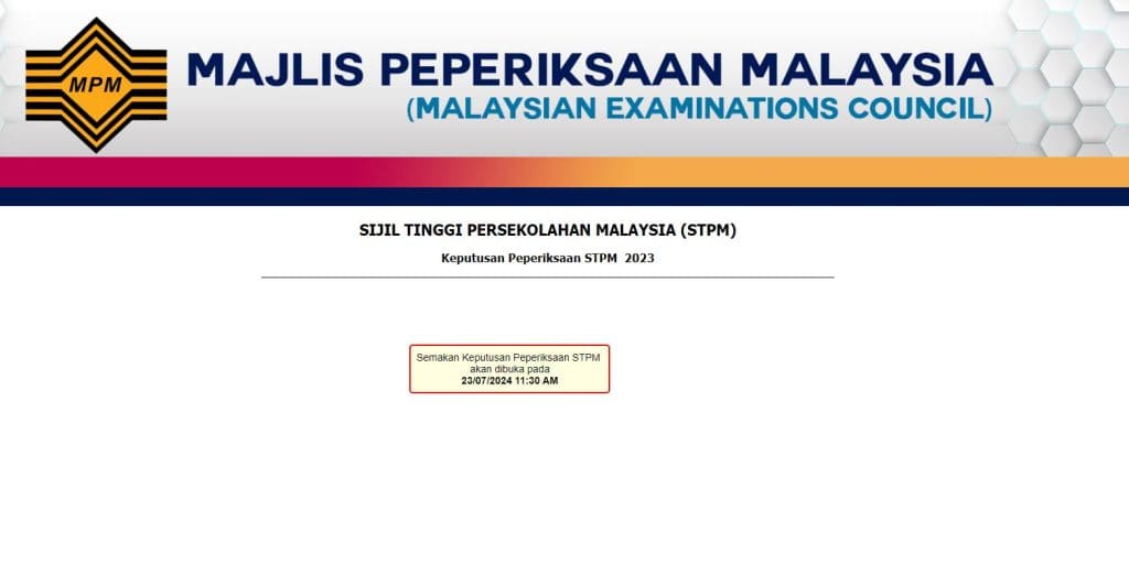 keputusan stpm 2024 2023 semakan