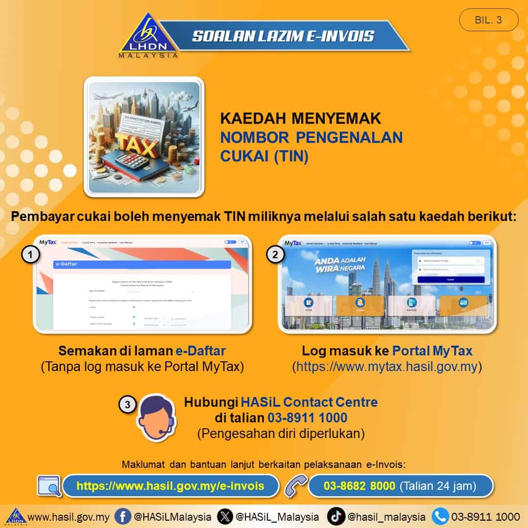 einvois LHDN Login, Garis Panduan Mulai 1 Ogos 2024