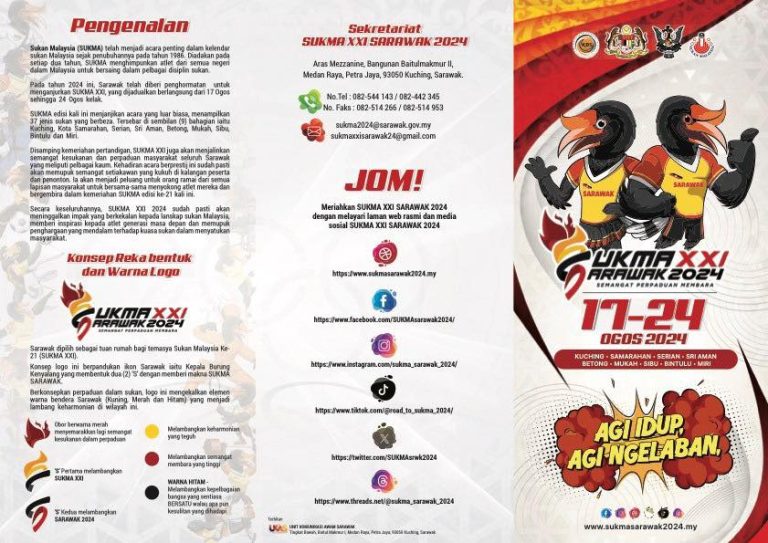 SUKMA 2024 Sarawak Tarikh & Jadual Acara