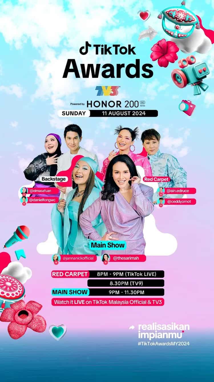 Tiktok Awards Malaysia 2024 LIVE Undian, Calon & Kategori