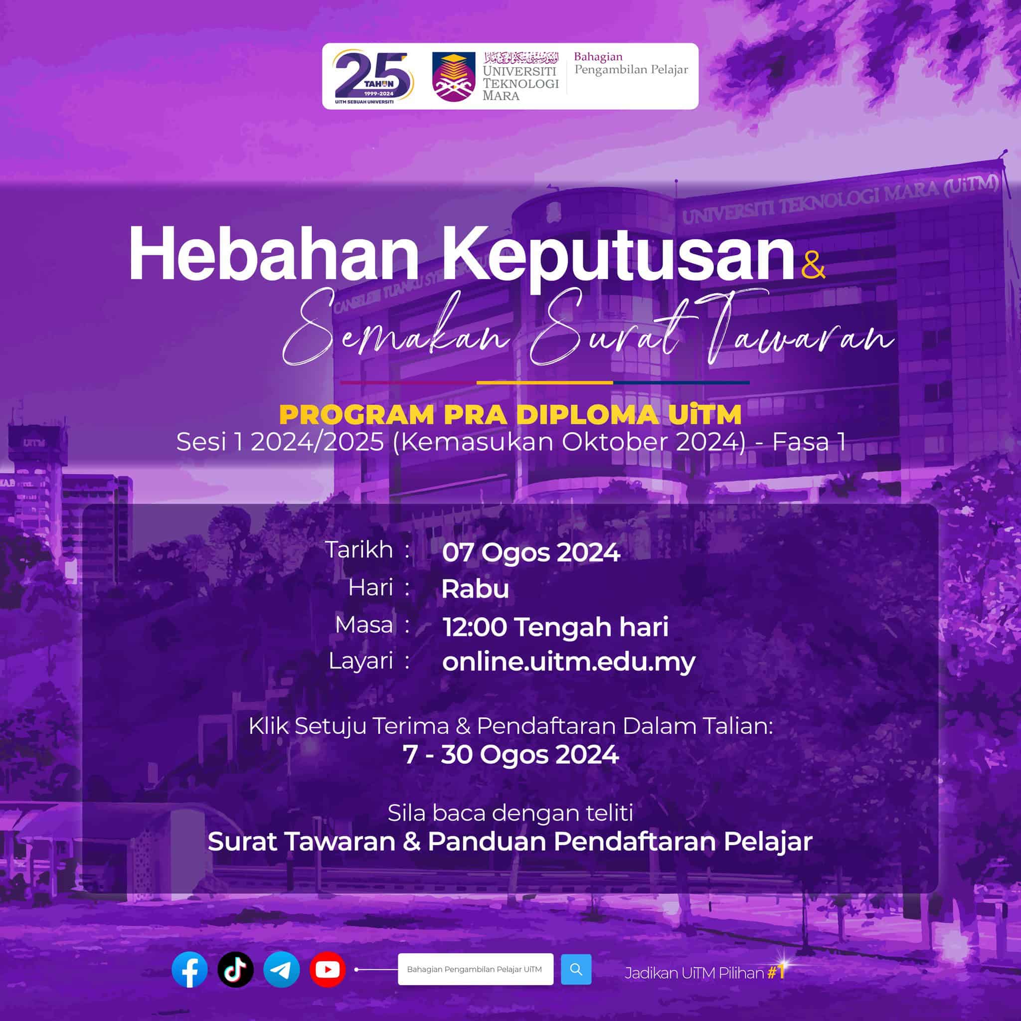 Pra Diploma UiTM 2024/2025: Semakan Keputusan