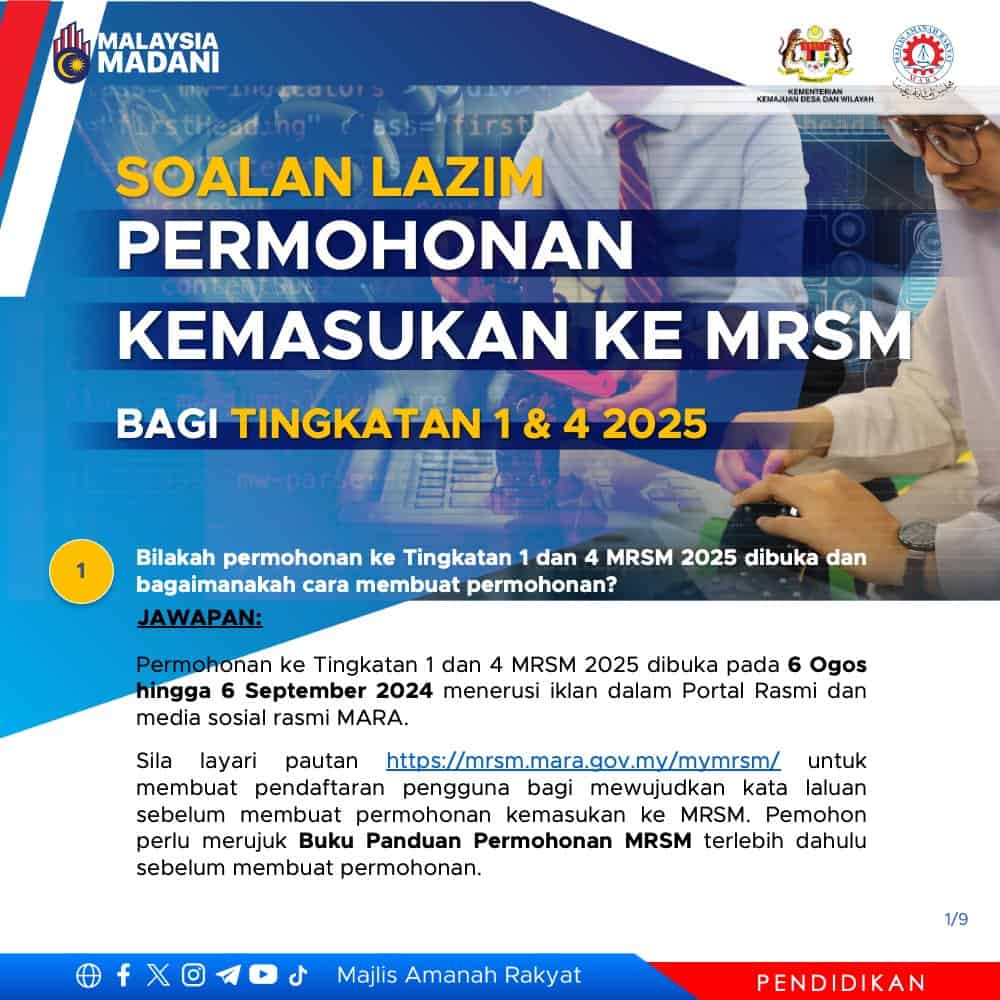 permohonan mrsm 2025