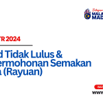 Rayuan STR 2024 - Maksud Tidak Lulus &Cara Permohonan Semakan Semula (Rayuan)