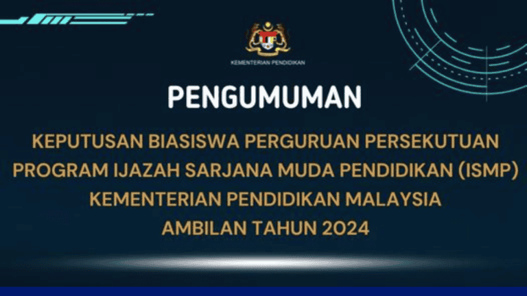 Semakan ISMP 2024: Cara Semak Keputusan Biasiswa Perguruan Persekutuan