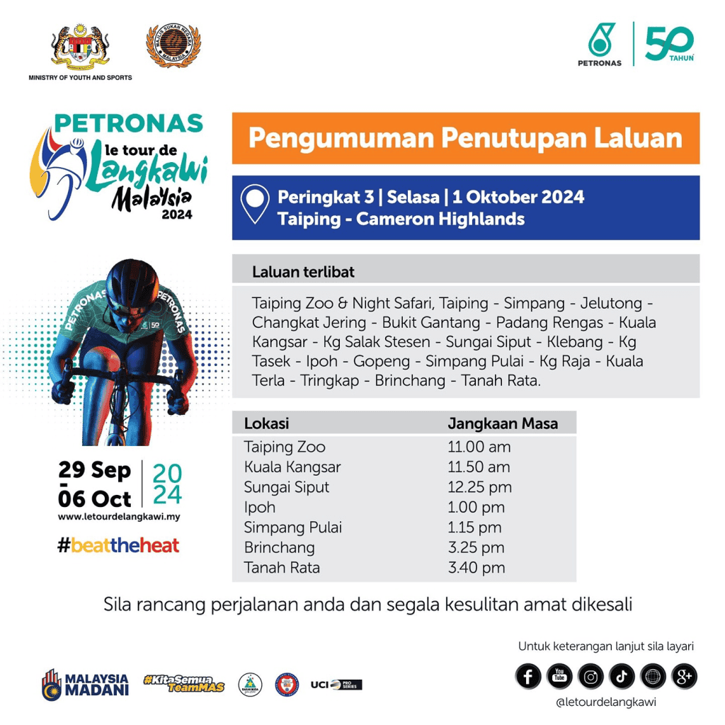 Le Tour de Langkawi 2024 : Jadual Perlumbaan & Trek Laluan