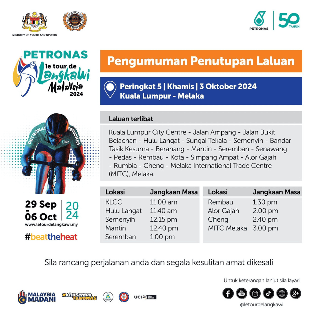 Le Tour de Langkawi 2024 : Jadual Perlumbaan & Trek Laluan