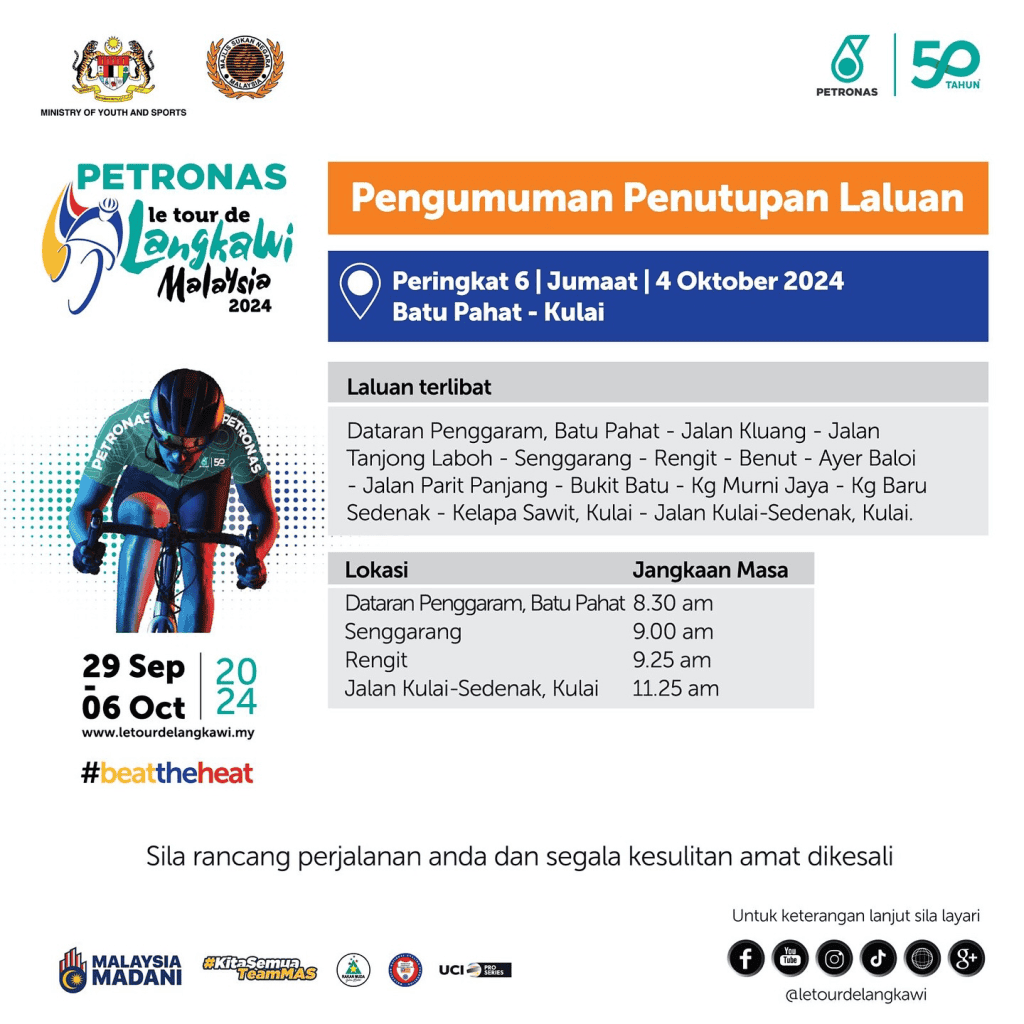 Le Tour de Langkawi 2024 : Jadual Perlumbaan & Trek Laluan