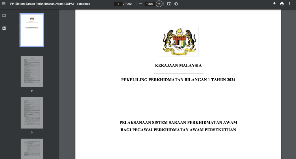 SSPA - Pekeliling Sistem Saraan Perkhidmatan Awam