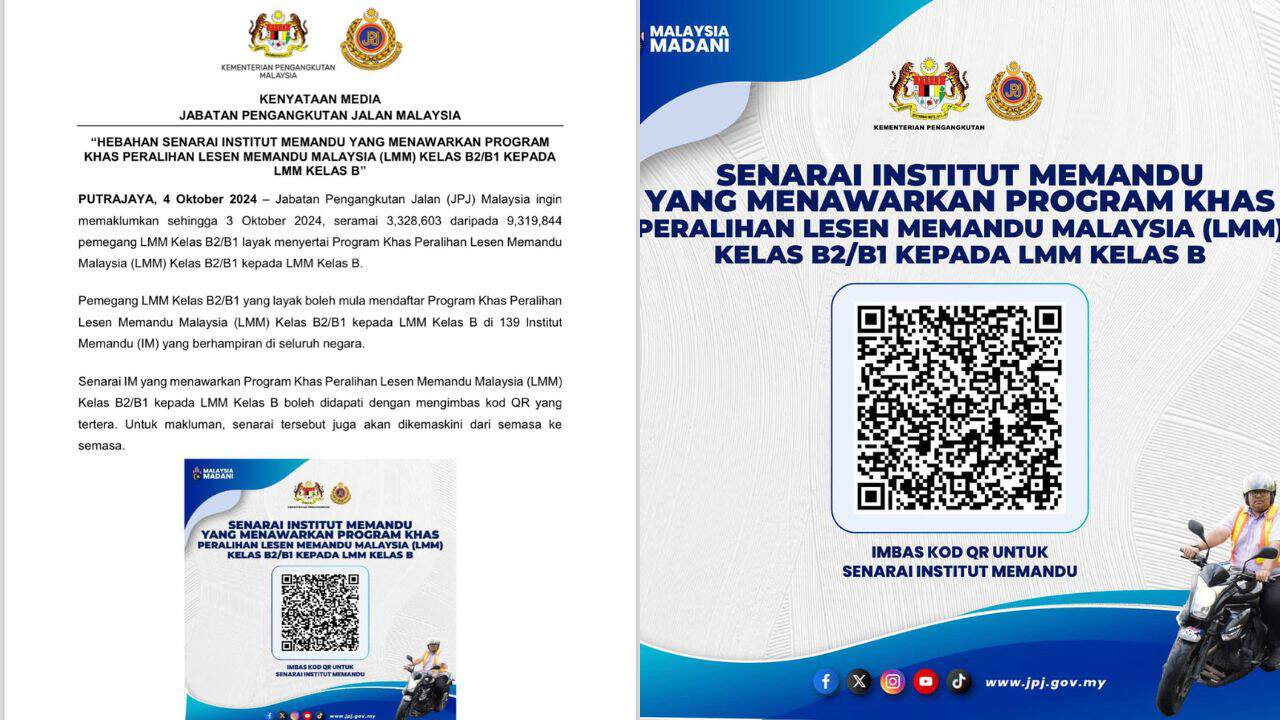 Senarai Kelas Lesen Memandu B Penuh Seluruh Malaysia