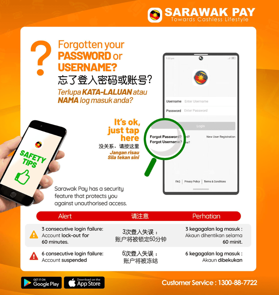 Lupa Kata Laluan Sarawak Pay & Username? - Ini Cara Reset Semula!