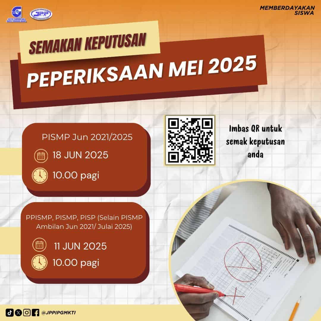 iTEMS - Semakan Keputusan IPG / PISMP, PISP