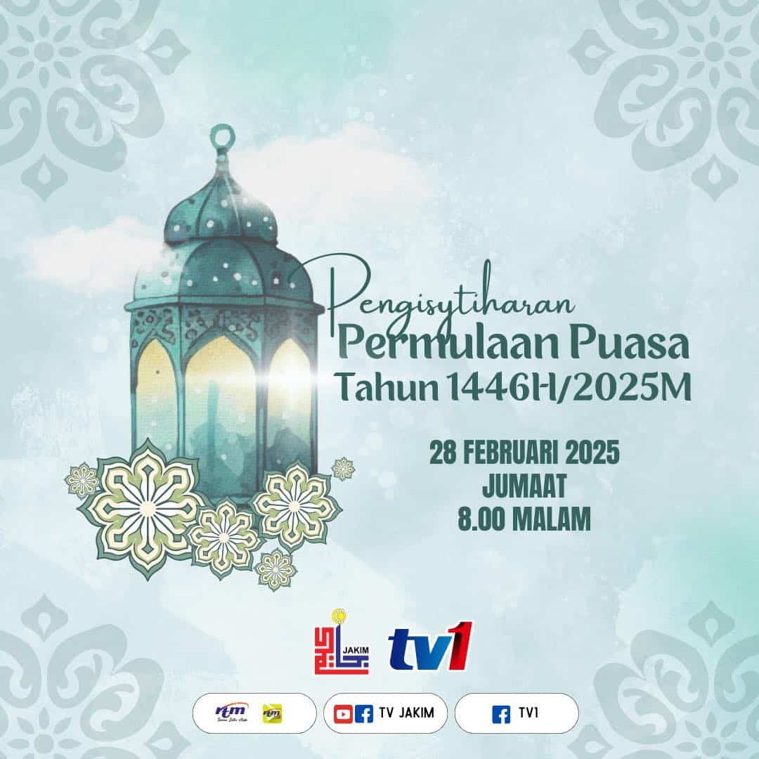 pengumuman puasa 2025 tarikh lihat anak bulan ramadan