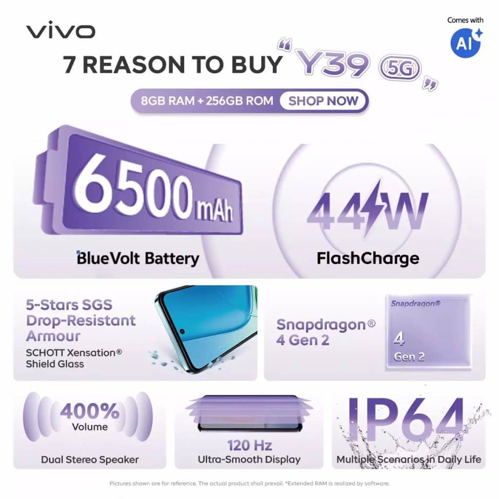 spesifikasi vivo Y39 5G