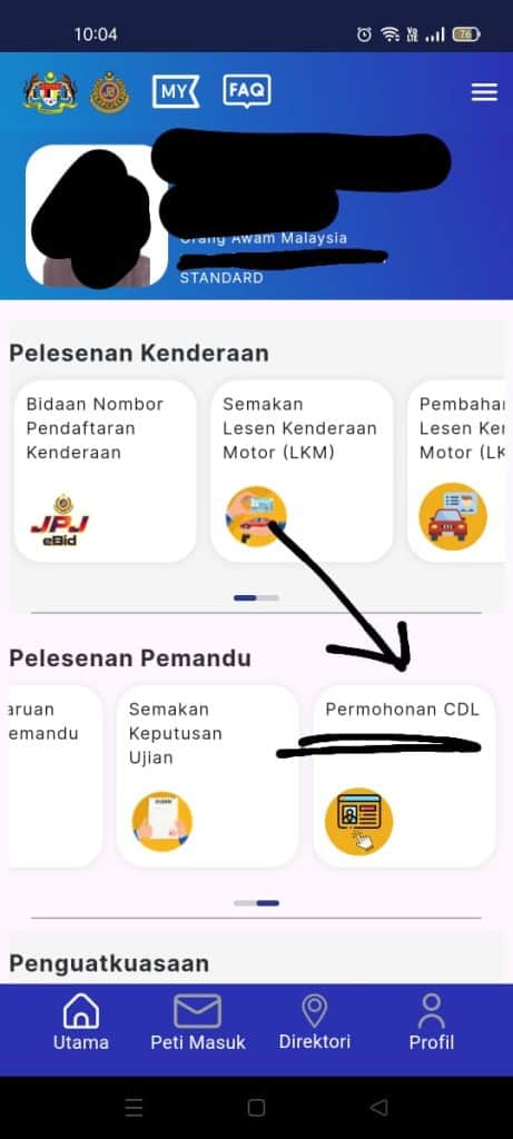 tukar lesen p ke cdl jpj online myjpj