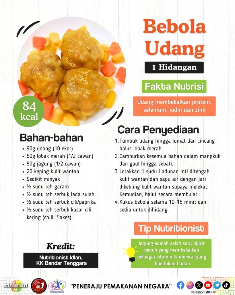 Menu Berbuka bebola udang