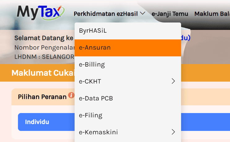 e-ansuran lhdn