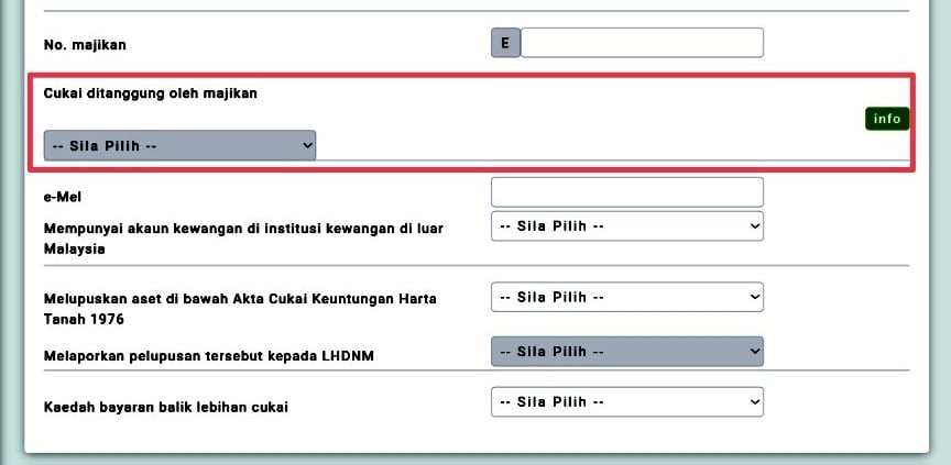 Cukai Ditanggung oleh Majikan