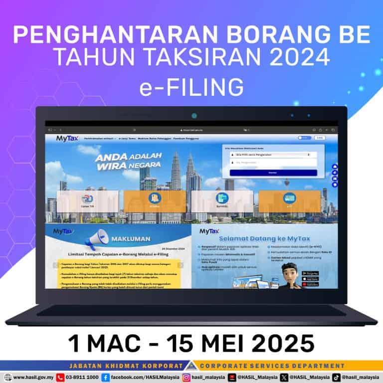 tarikh akhir e-filing 2025 2204