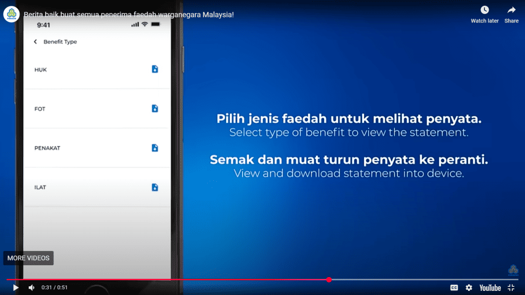 penyata perkeso online faedah bayaran