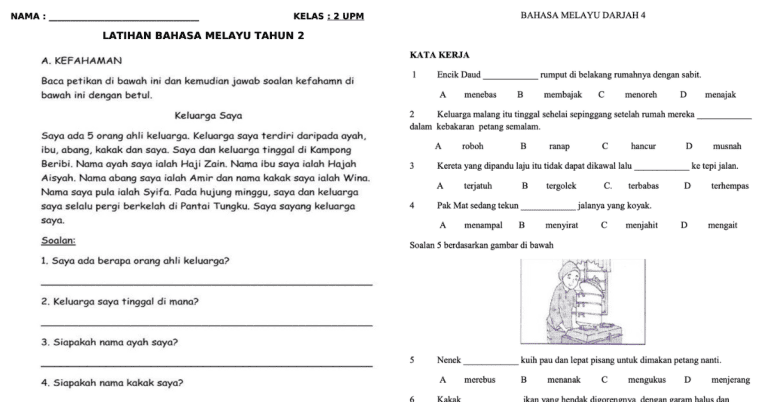 latihan bahasa melayu tahun 2