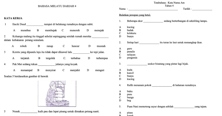 latihan bahasa melayu tahun 4