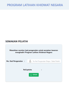 PLKN 3.0 : Semakan Pelatih Siri 3 - Mulai 17 Jun 2025