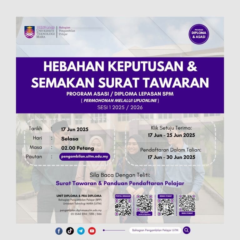 semakan keputusan asasi uitm 2025
