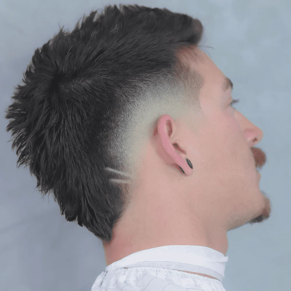 Low Fade dengan Mohawk