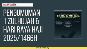 Pengumuman 1 Zulhijjah & Hari Raya Haji 2025/1466h