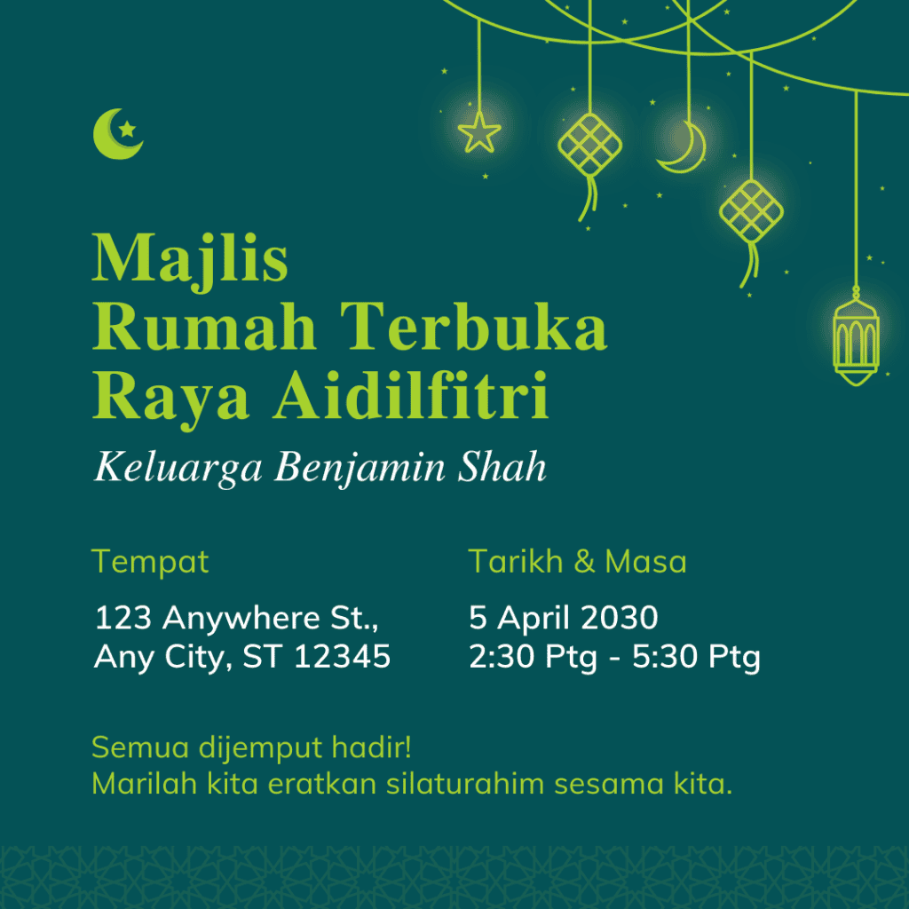 kad jemputan raya