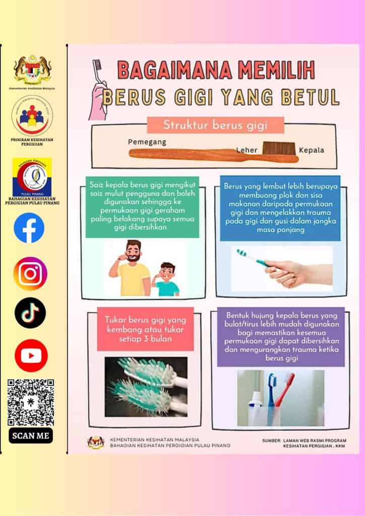 cara berus gigi