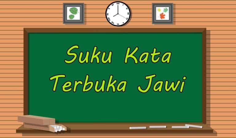 belajar Suku Kata Terbuka Jawi