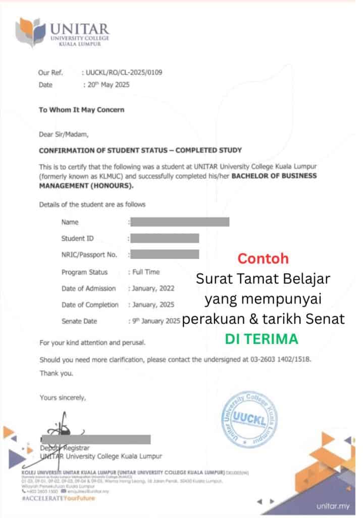kepentingan surat senat