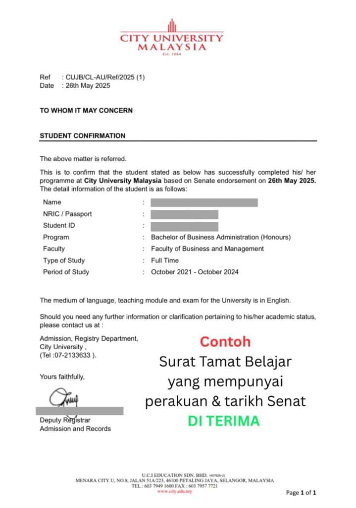 permohonan surat sunat