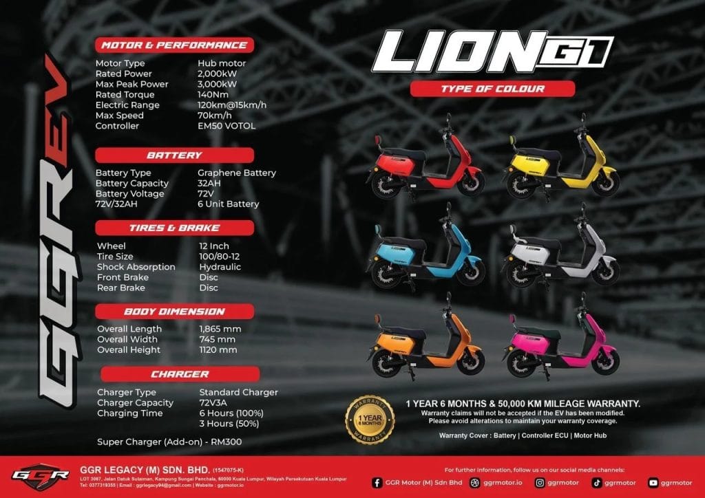 spesifikasi lion g1