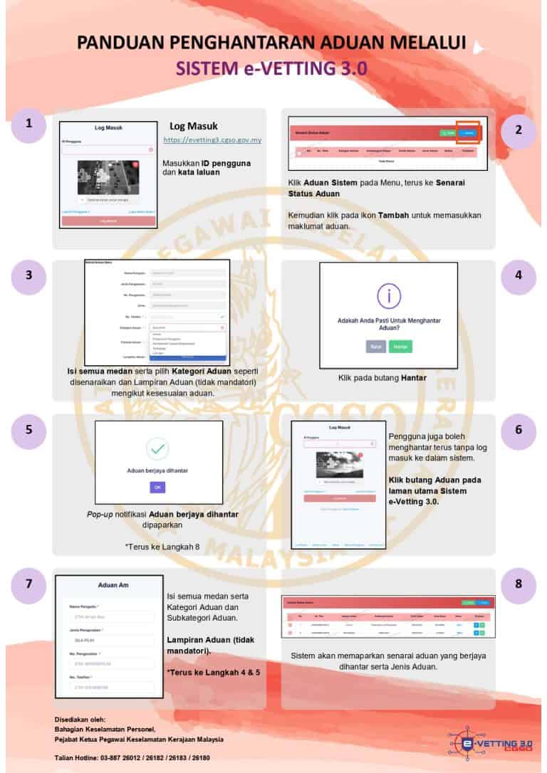 eVetting 3.0 - Daftar / Login CGSO evetting3.cgso.gov.my