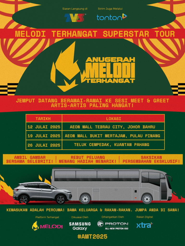 Anugerah Melodi Terhangat 2025 - Artis Tercalon & Cara Mengundi