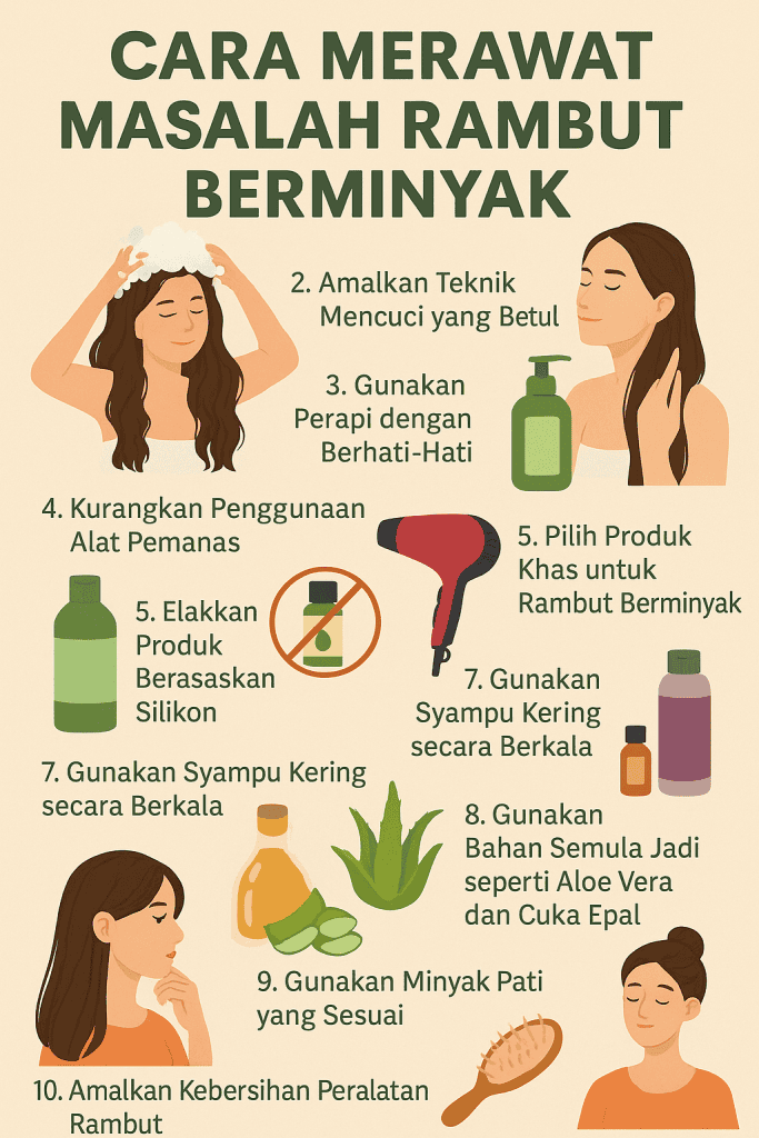 punca rambut berminyak