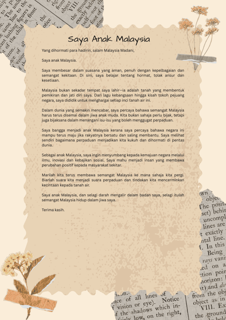 teks pidato malaysia madani