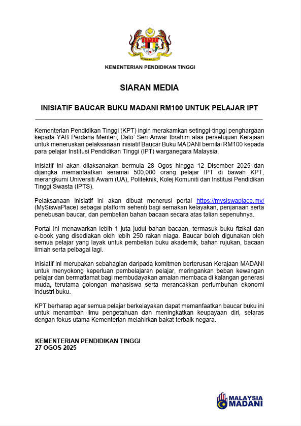 baucar buku ipt madani 2025