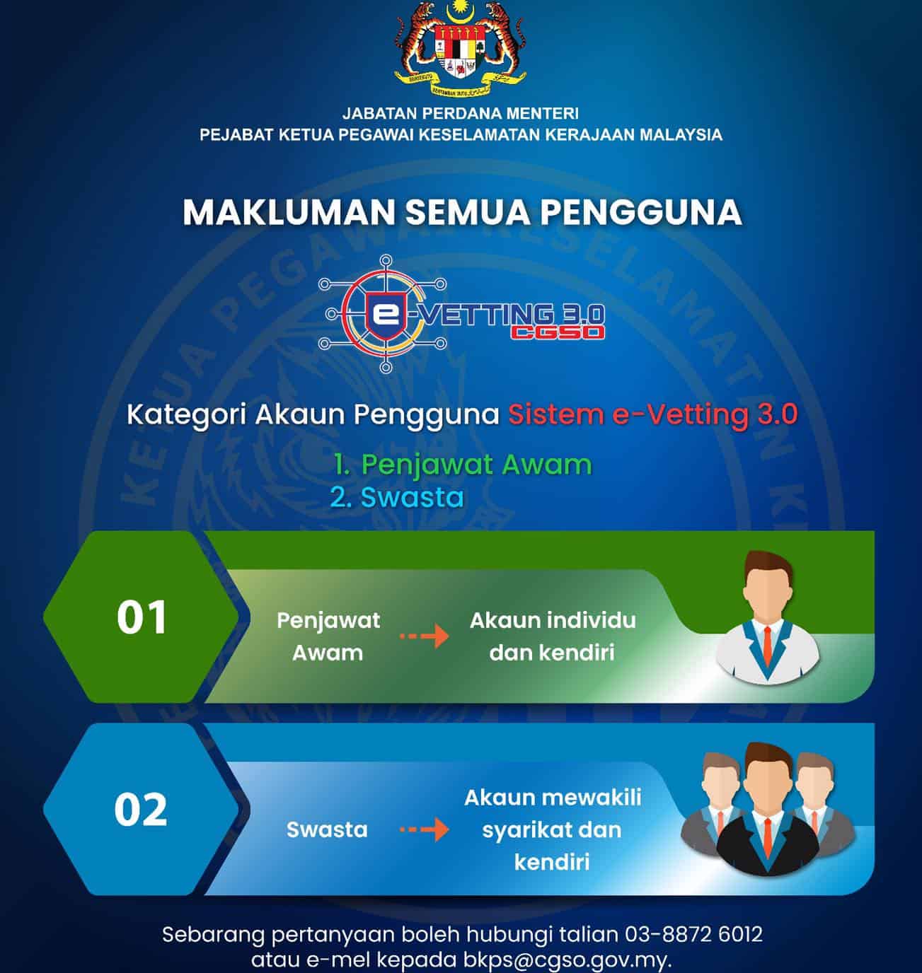 eVetting 3.0 - Daftar / Login CGSO evetting3.cgso.gov.my