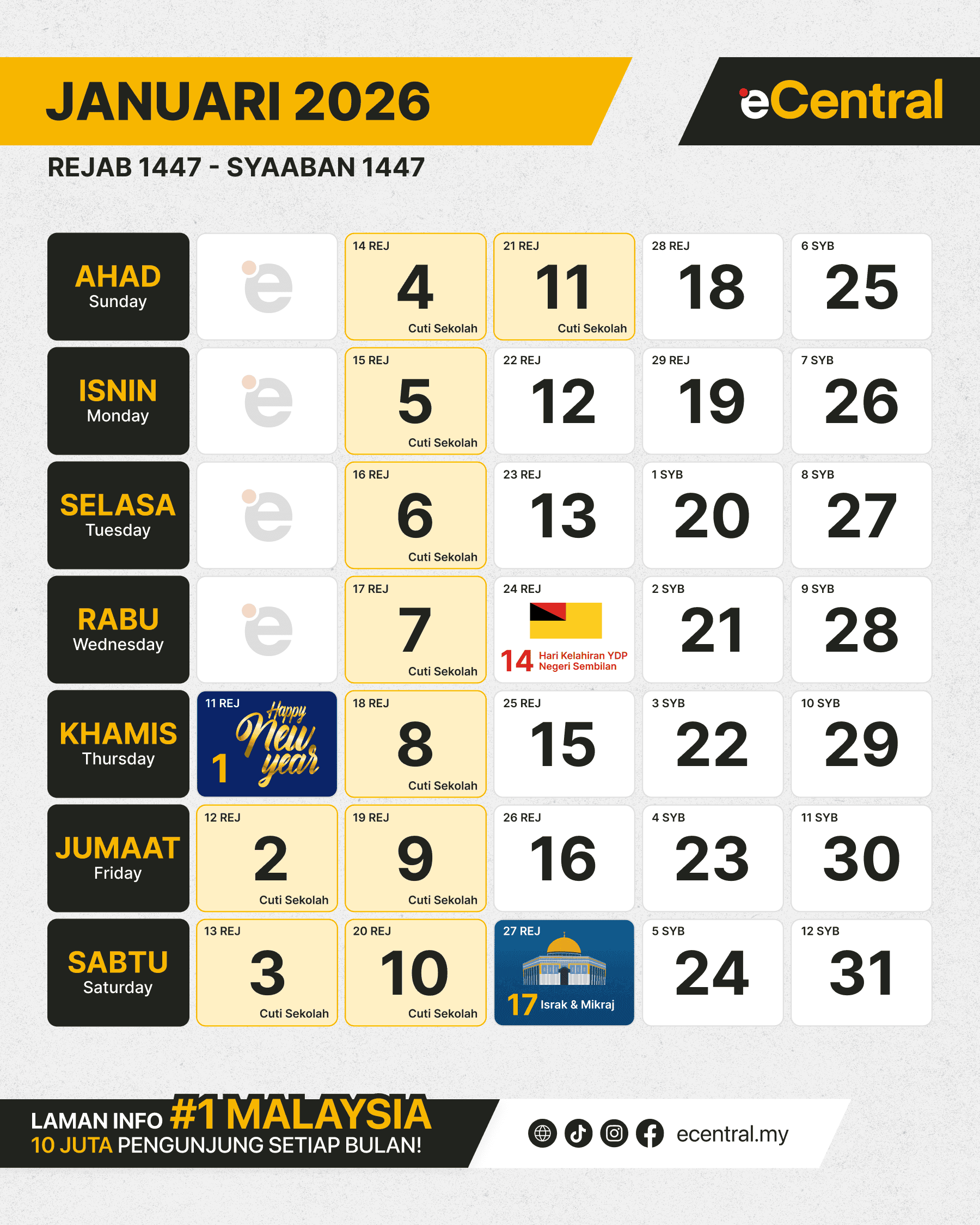 Malaysia Public Holiday 2026
