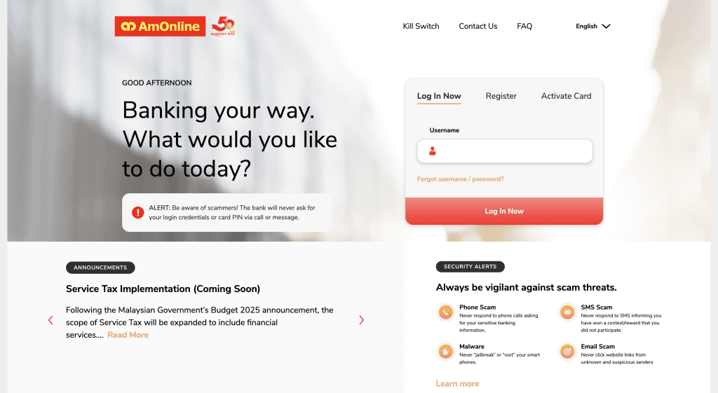 ambank login